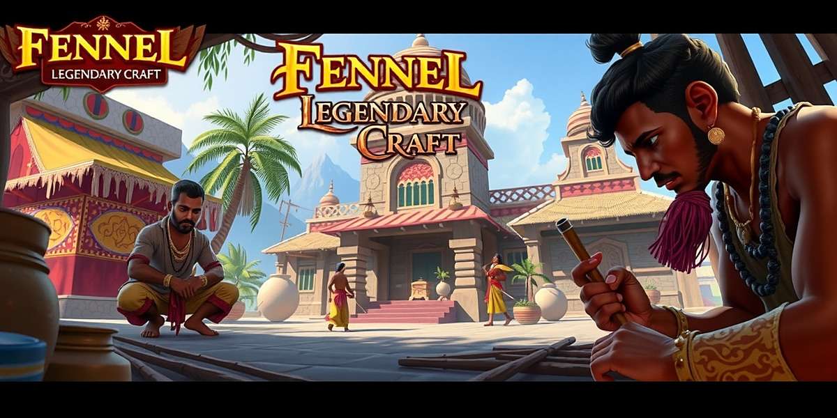 Fennel Legendary Craft gameplay showing Indian village with craftsmen at work