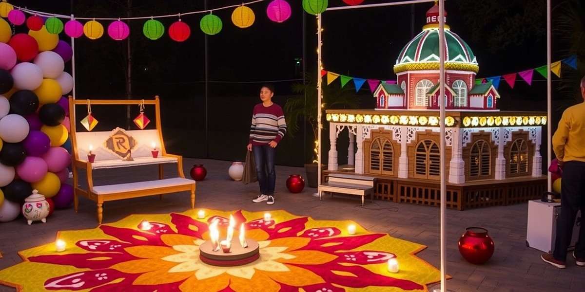 Fennel Legendary Craft Diwali event showing decorated village with diyas and rangoli
