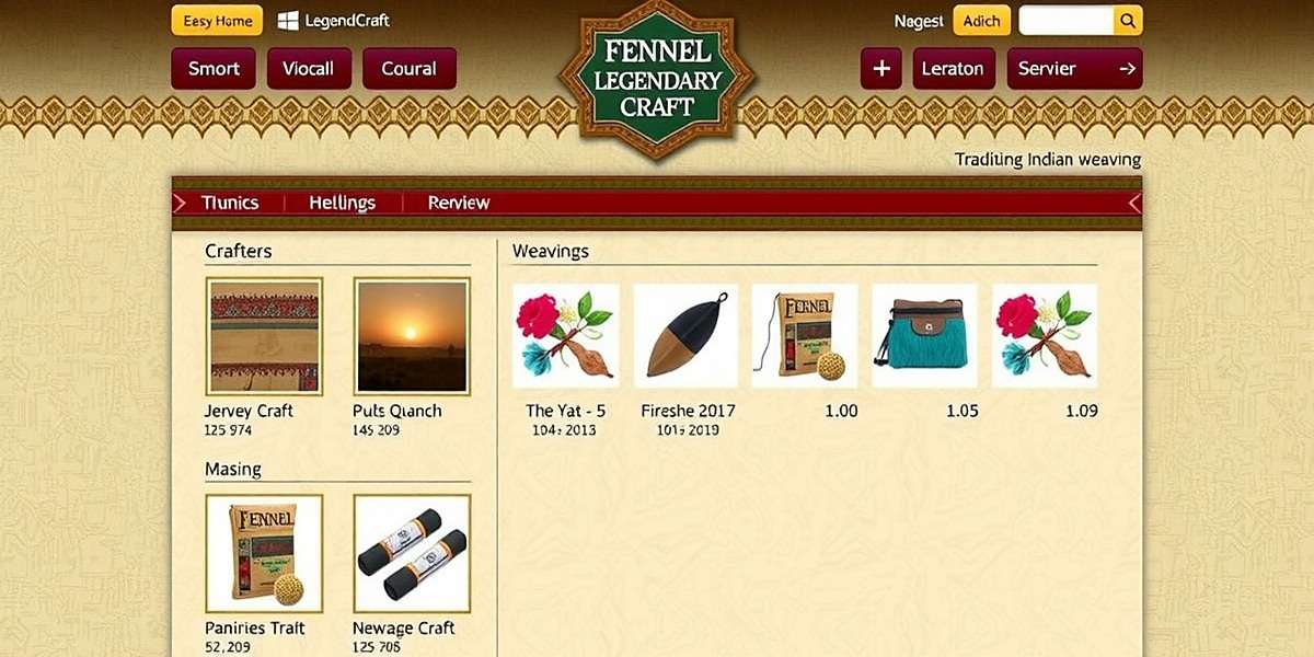 Fennel Legendary Craft crafting interface showing traditional Indian weaving